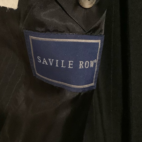 Macy's Suits & Blazers Pinstripe Navy Full Suit Savile Row Macy